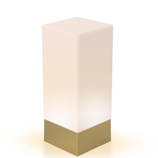 Enlighten Shabbos Lamp, Kosher lamp for Shabbat & Yom Tov, Gold Table Lamps and Nightlight for Bedroom Living Room, LED Dimmable Square Table lamp, (10W Eqv 75W, 730LM, 3500K,)
