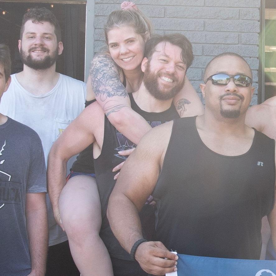 Right after completing the Murph on Memorial Day. He got into CrossFit for me!