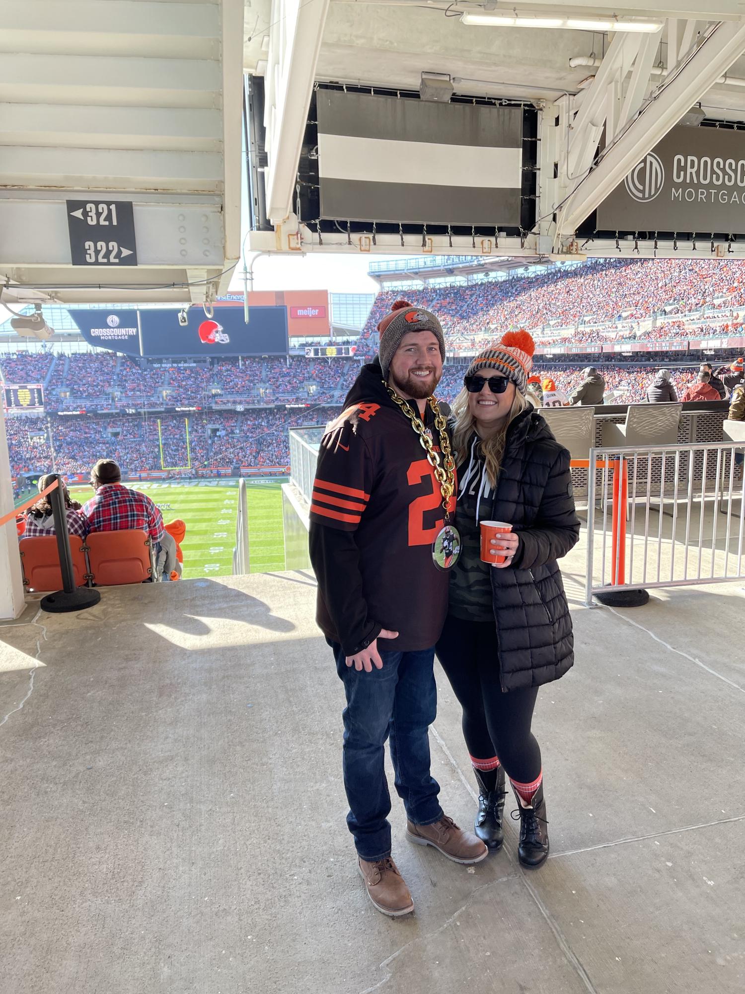 First NFL game and trip to Cleveland! Second team only to the Giants!