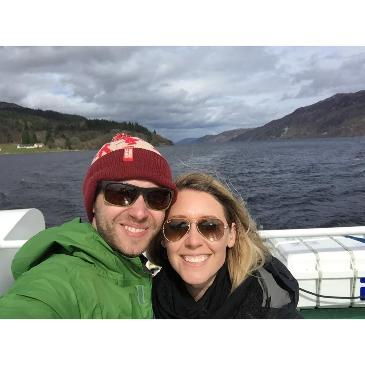 This is us hunting Nessie on Loch Ness in Scotland.