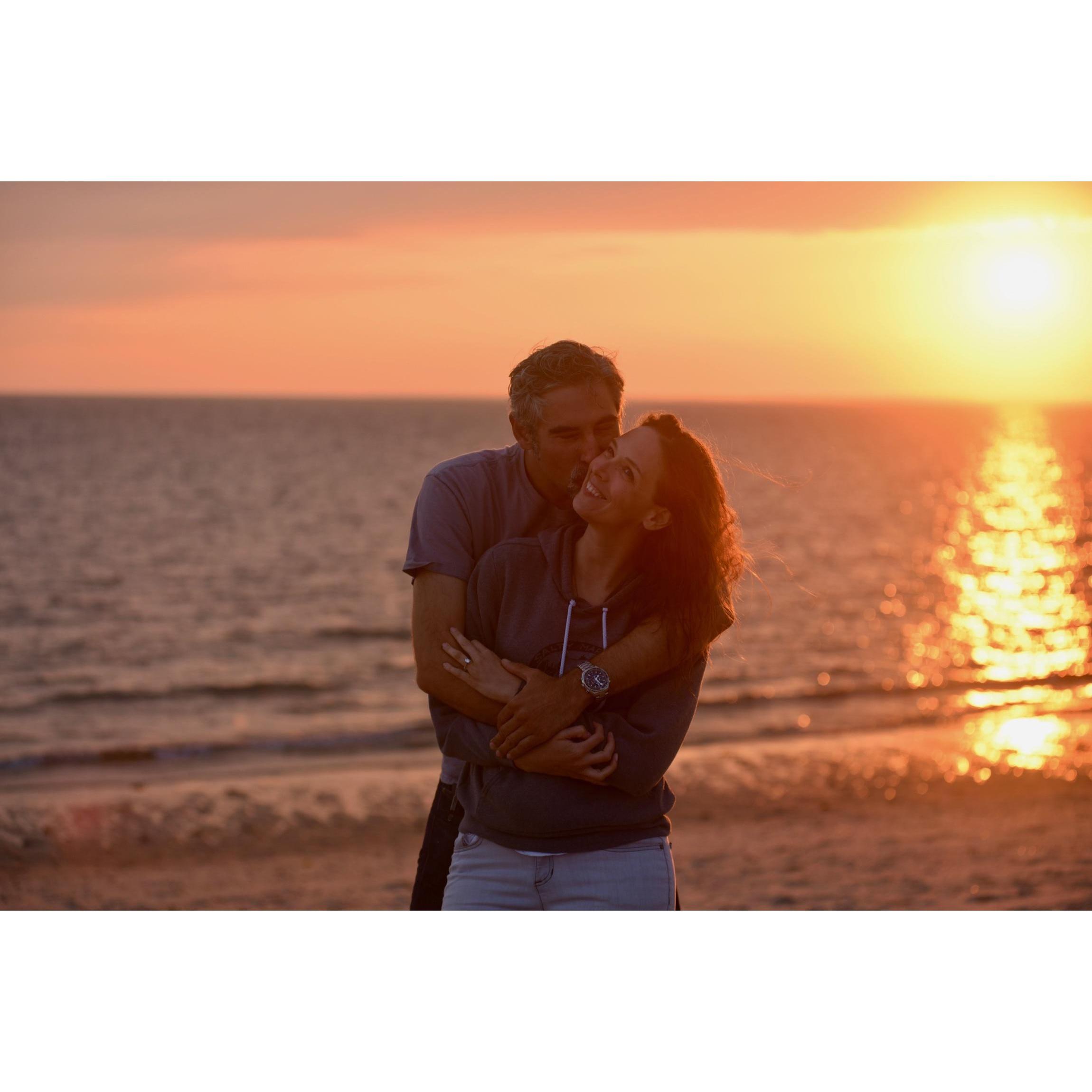 We got engaged on Becky's birthday and celebrated on the beach with family and friends. Becky's sister Sarah grabbed a camera et voila, engagement photos.