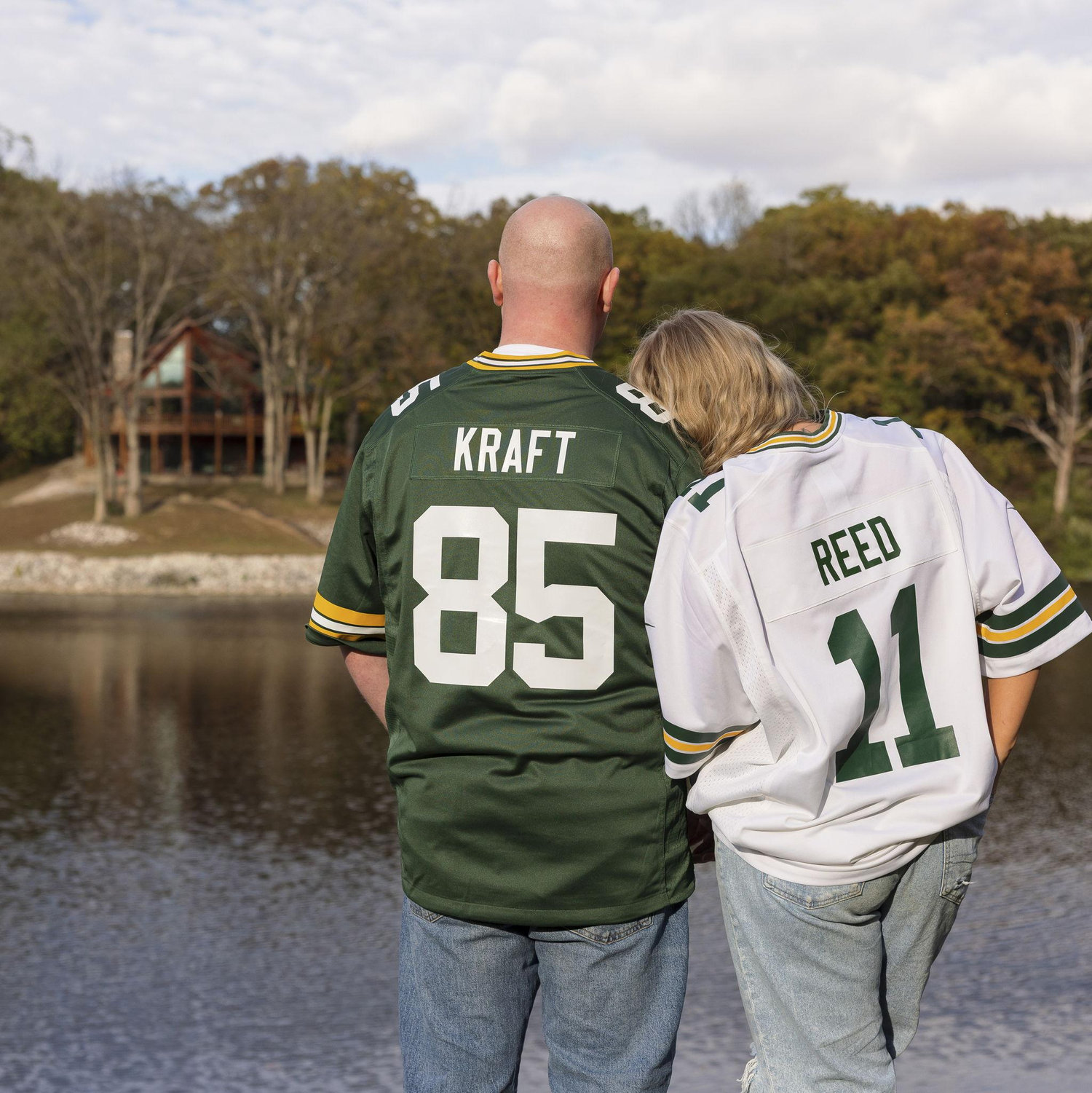 Drew had one request... Packer jersey for some of our engagement pics!