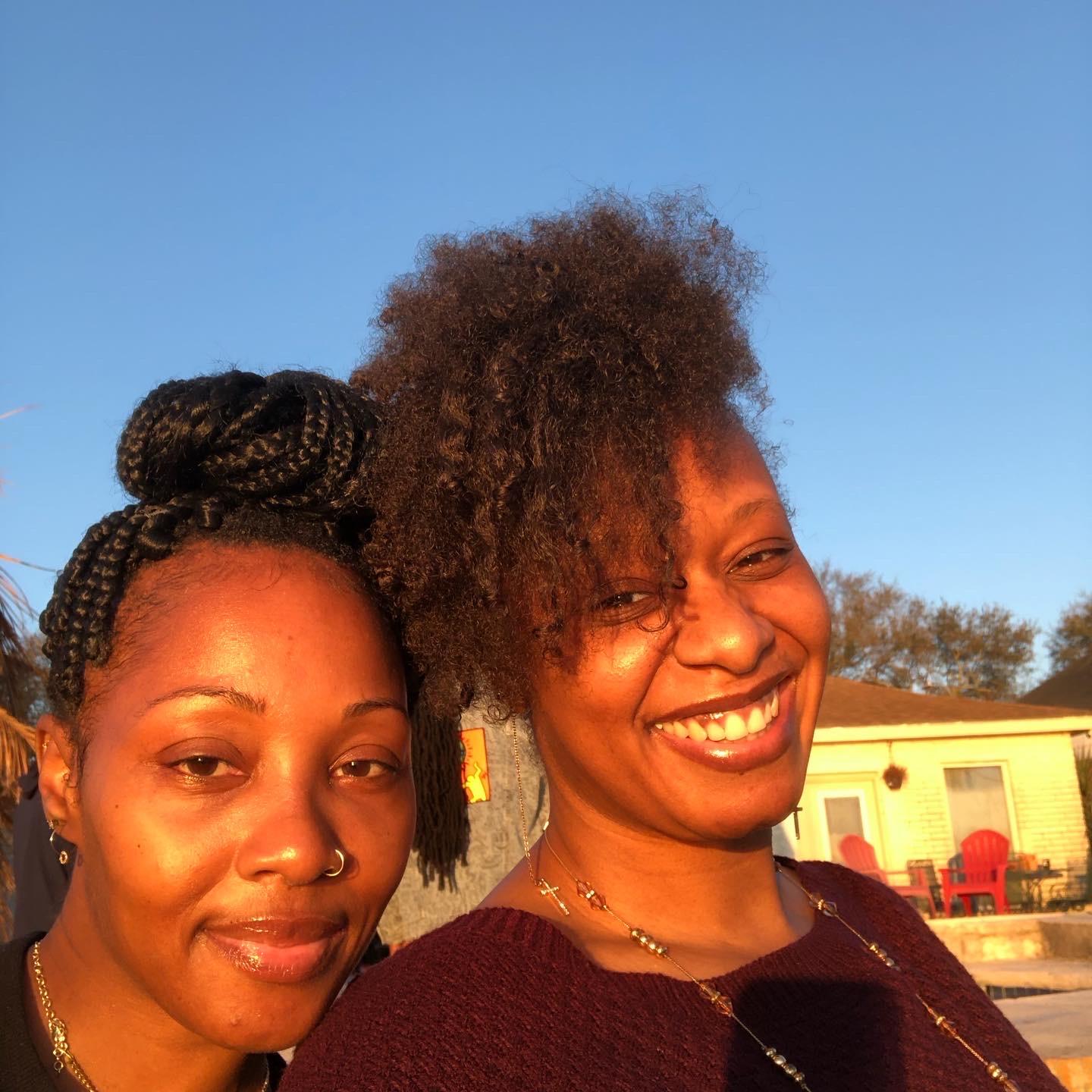 My sister in love (Eboni) and I hanging. Circa 2020