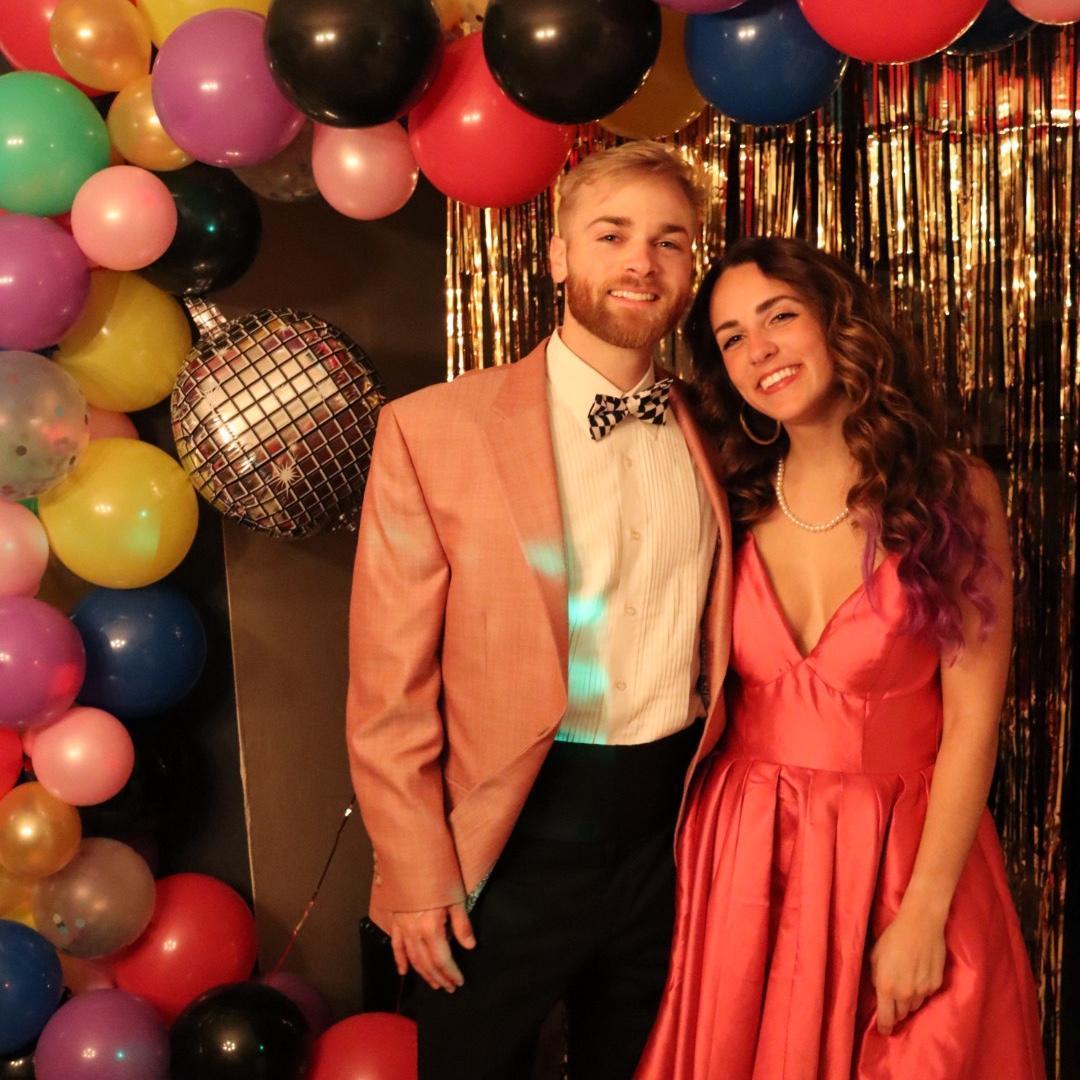 First picture together at a prom themed birthday party!