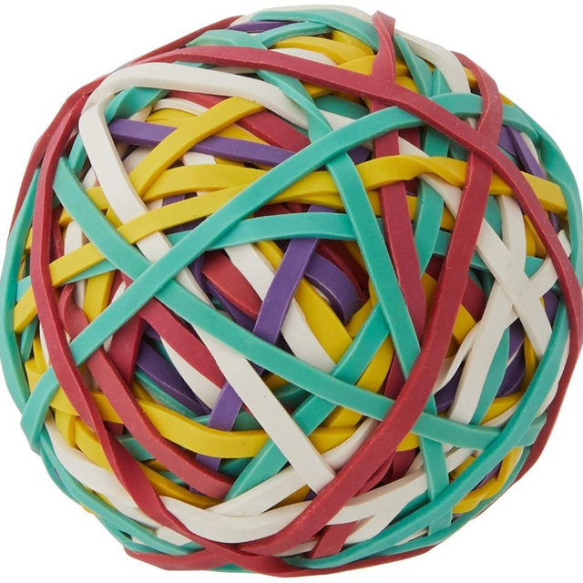 U Brands Ball Of Rubber Bands, Assorted Colors