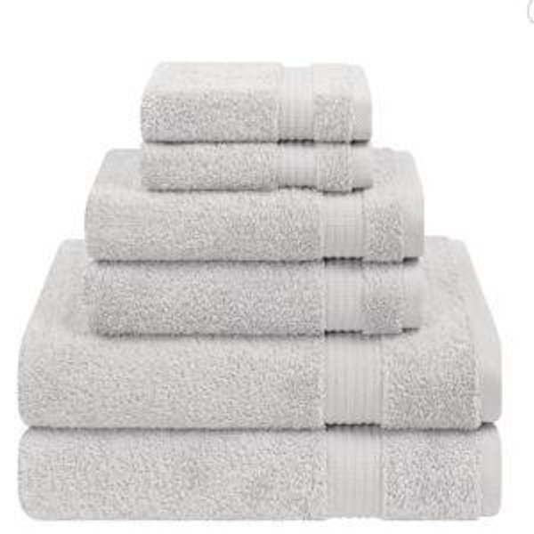 American Soft Linen Turkish Premium Quality 100% Cotton 6 Piece Towel Set, Soft Absorbent Quick Dry Bath Towels for Bathroom