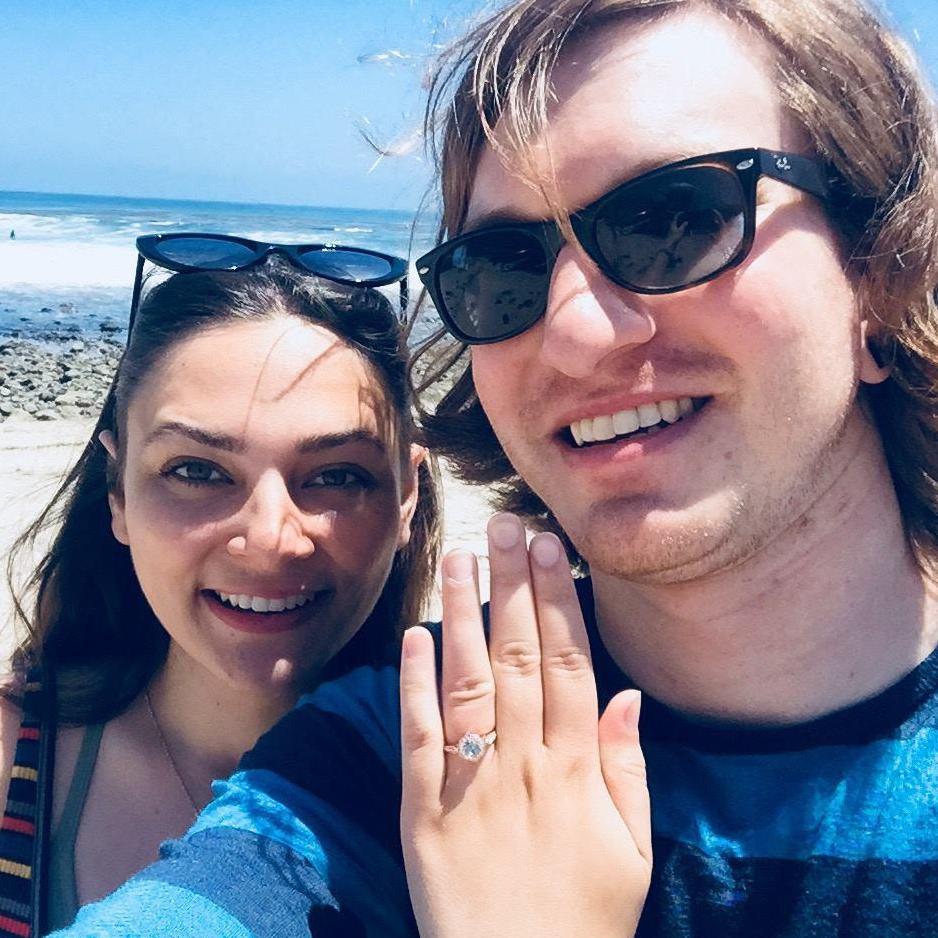 The proposal day! Happy as clams.