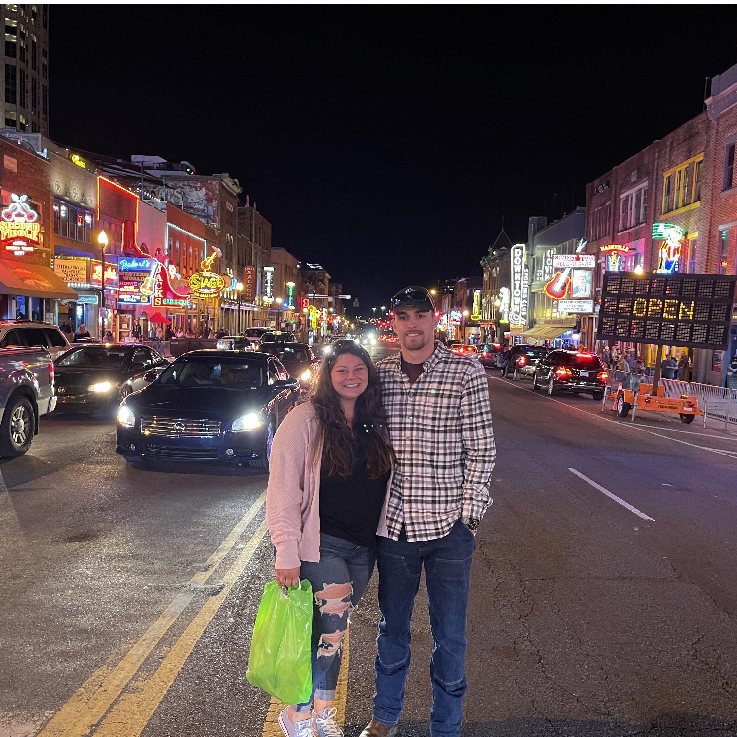 Our last night on Broadway in Nashville before moving to WA, May 2021.