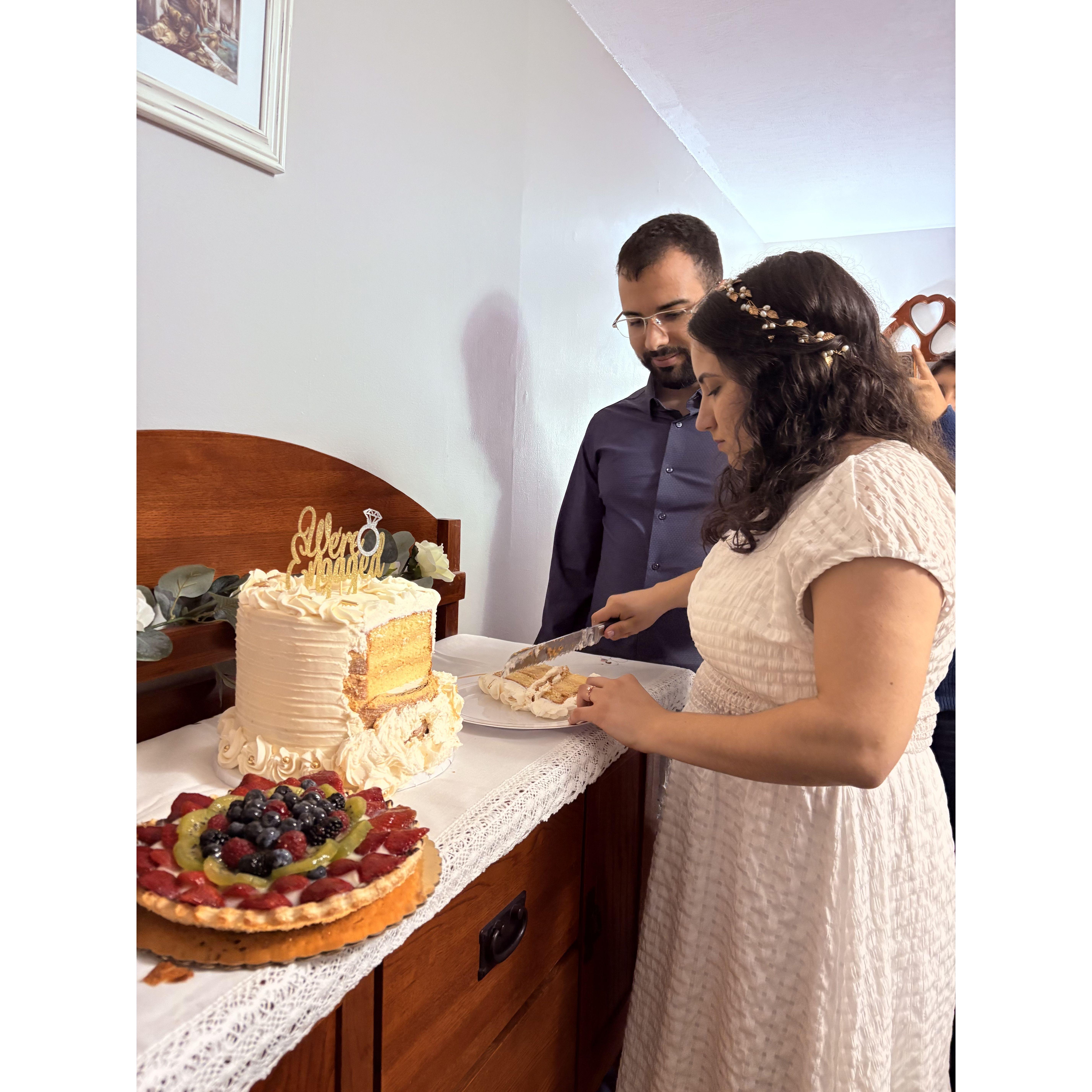 At our Engagement Party