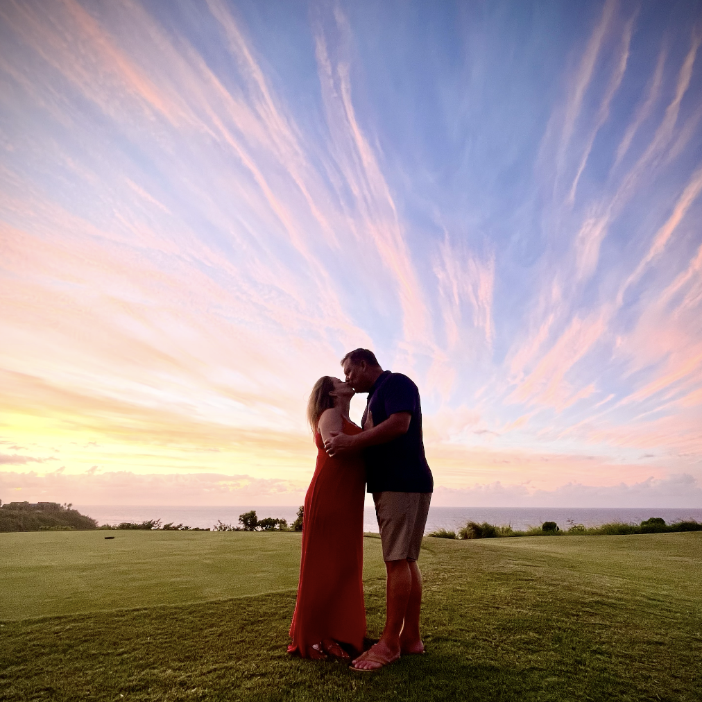 Enjoying God's beautiful sunset in Hawaii!