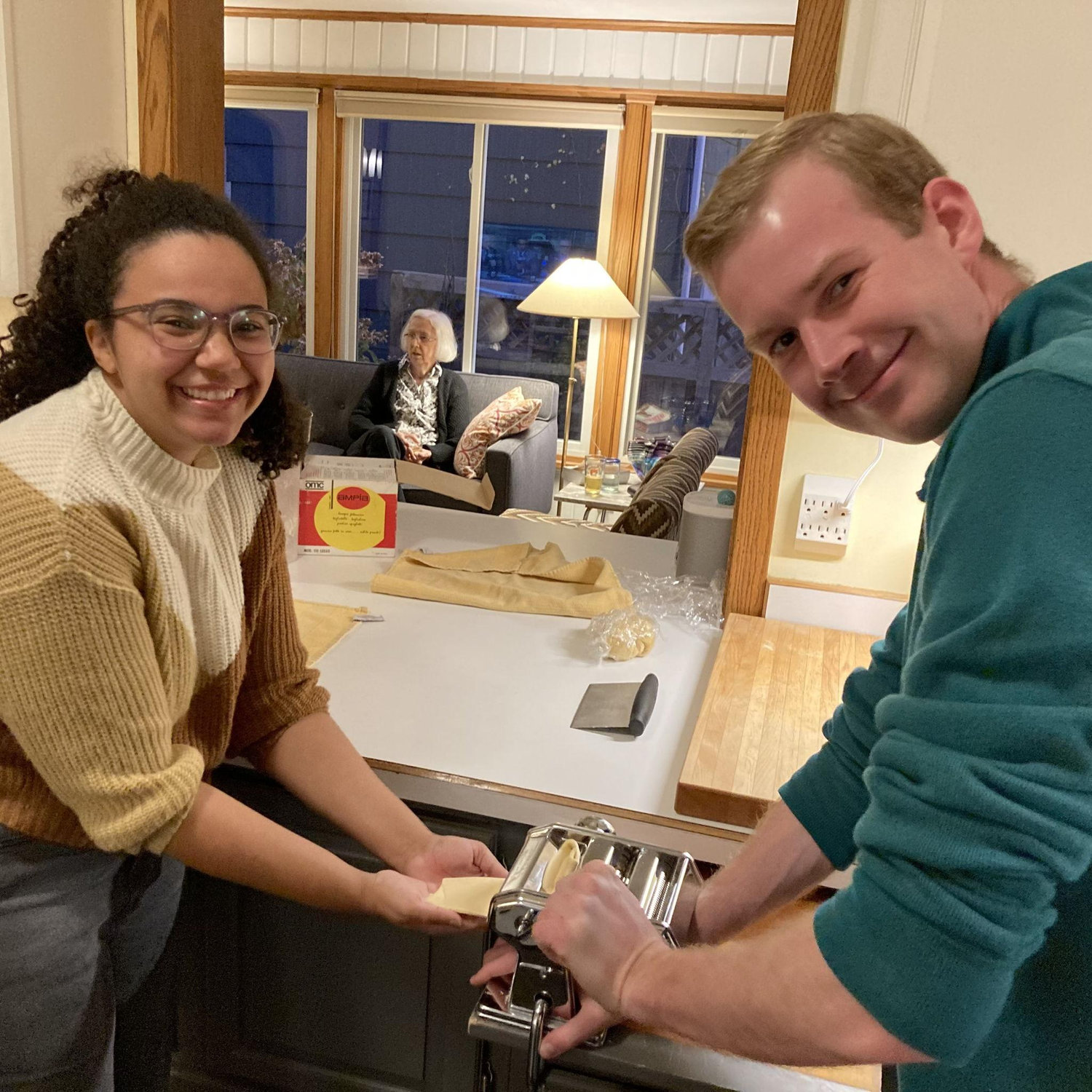 Us making pasta together!