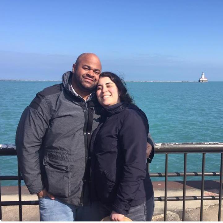 Strolling along Navy Pier, March 2016
