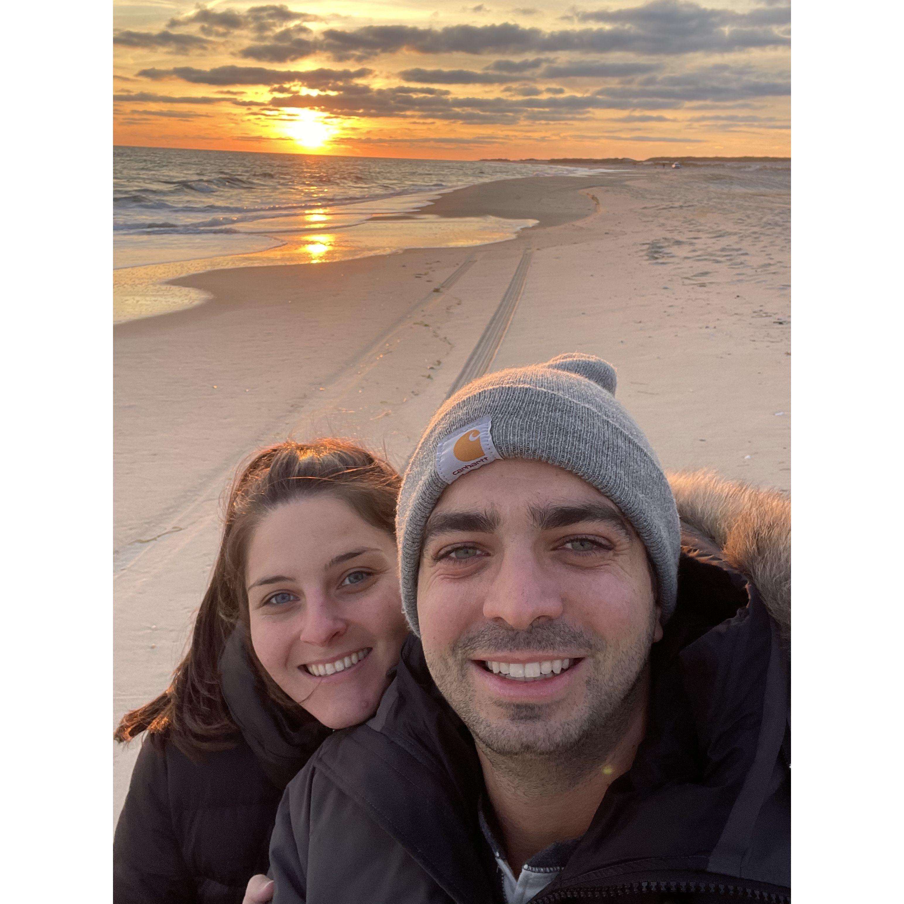 12/5/2022: Winter walks on the beach in Hampton Bays.