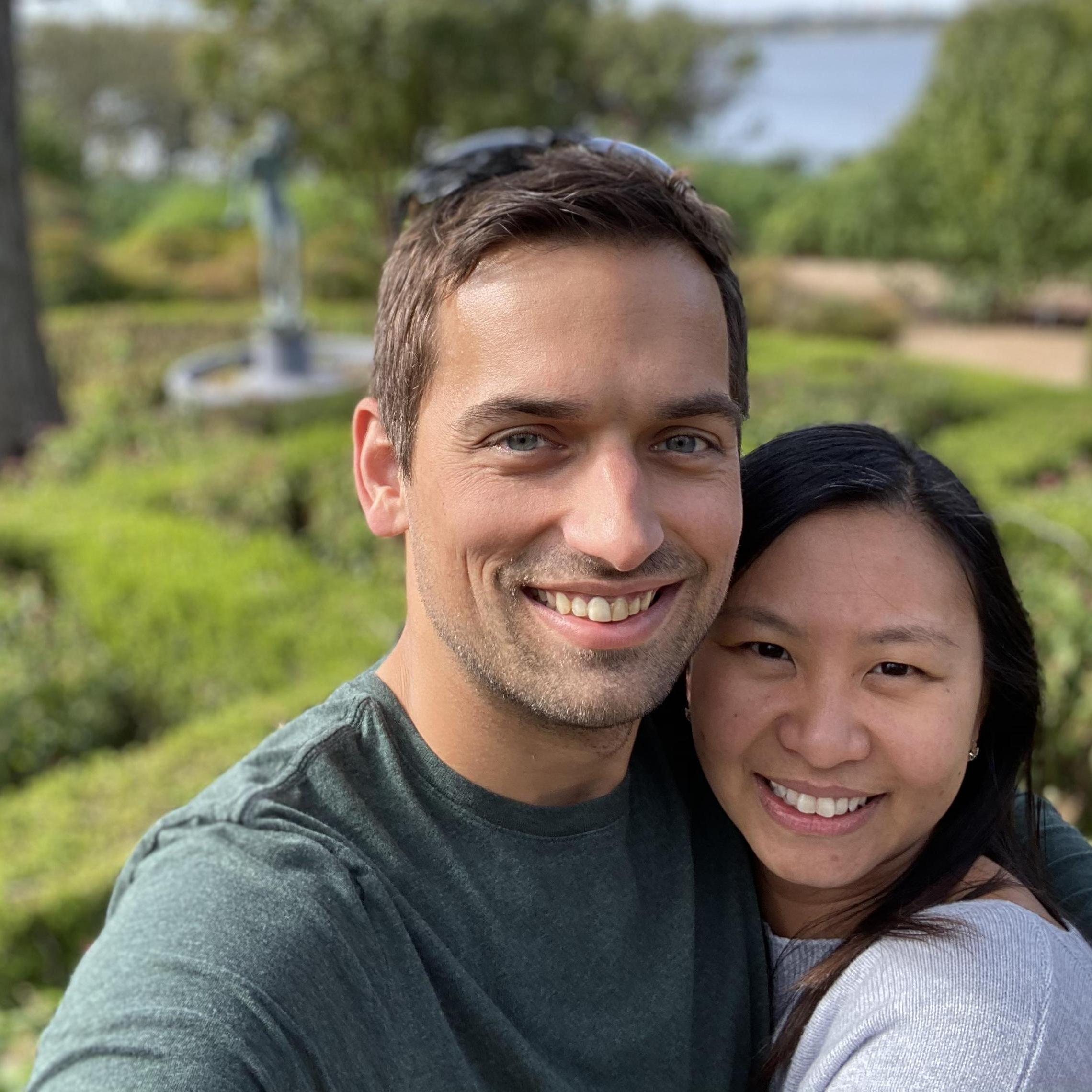 Our favorite selfie at the Dallas Arboretum