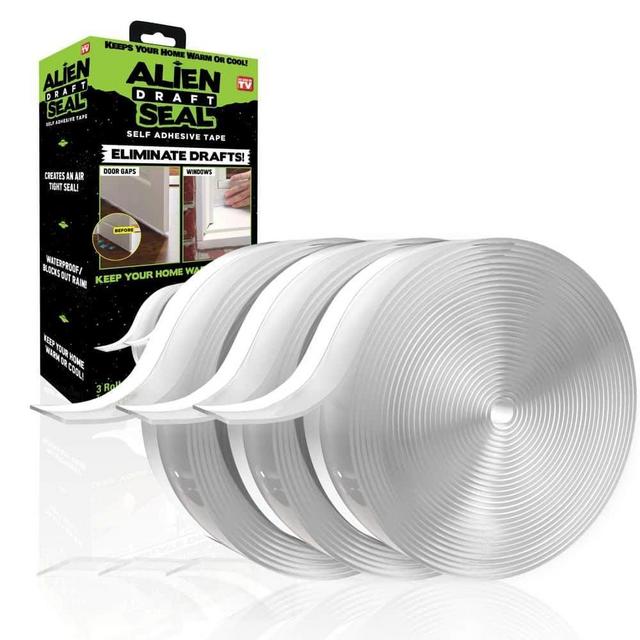 Alien Draft Insulation Tape Transparent Silicone Weather Stripping Door Seal Strip and Under Door Draft Stopper for Windows and Door Bottoms As Seen On TV