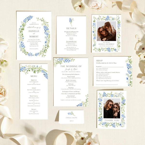 Rydal Classic | Cornflower Blue | Zola Wedding Invitations