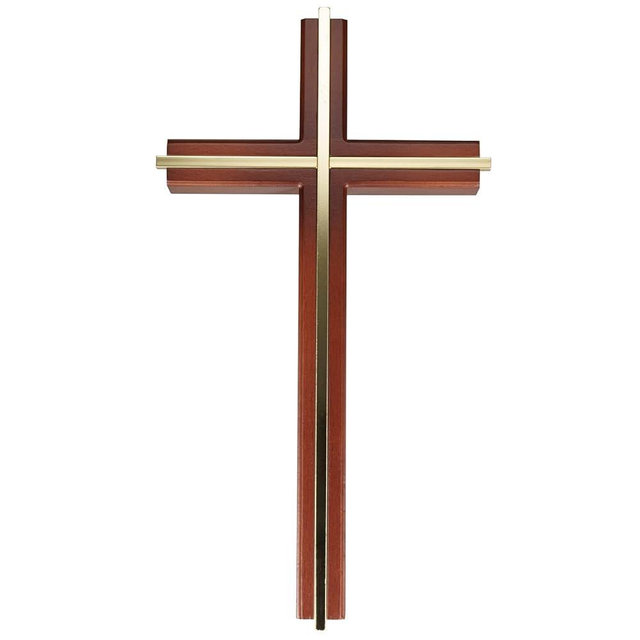 ACHIBANG 10" Wooden Cross for Wall, Modern Minimalist Wall Cross for Home Decor and Blessing, Catholic Gifts