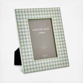Gingham Lacquered Photo Frame