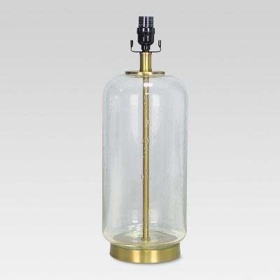Bubble Glass with Brass Detail Large Lamp Base Clear - Threshold™