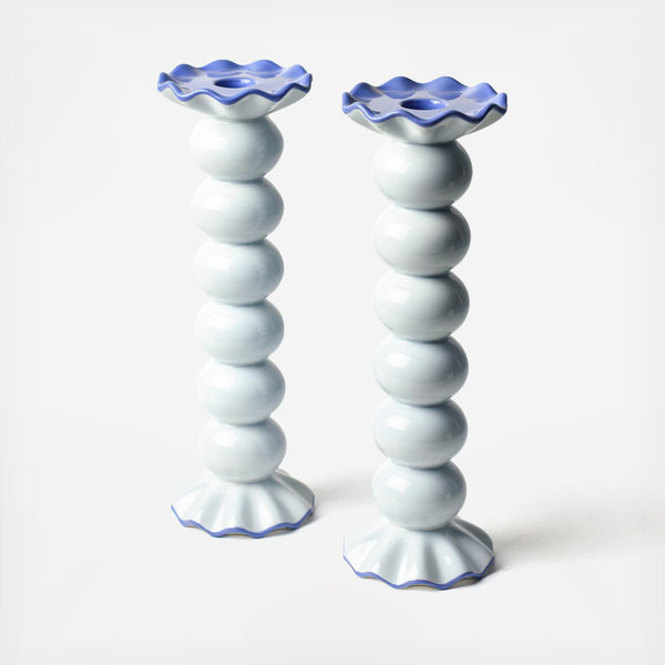 Coton Colors by Laura Johnson Knobbed Ruffle Candle Holder - Thumbnail 2
