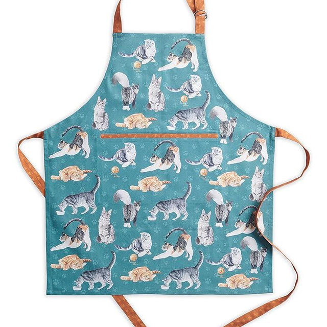 Maison d' Hermine 100% Cotton Apron for women with Pocket Kitchen Chef Apron for Men Cooking Easter Decorations