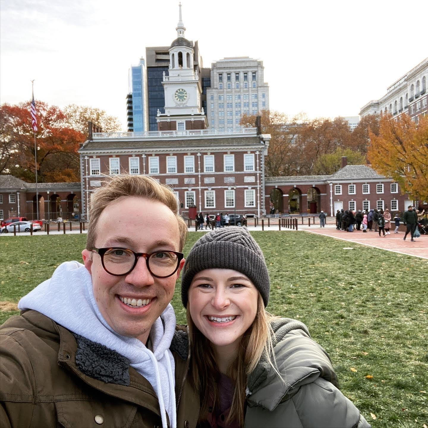 Katie's first visit to Philly.