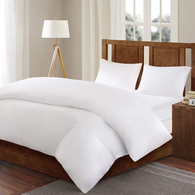 Sleep Philosophy Bed Guardian 3M Scotchgard Comforter Protector Duvet Cover with Zipper Flap - Waterproof - Hypoallergenic, Full/Queen, White