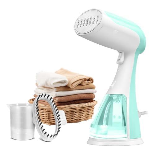 Portable Handheld Steamer for Clothes - 1350W Hand Held Clothes Steamer 15S Fast Heat-up, Heat-Resistant Steam Iron Remove Wrinkles for All Fabrics, 300ml Tank for Travel/Hotel, Mother's Day