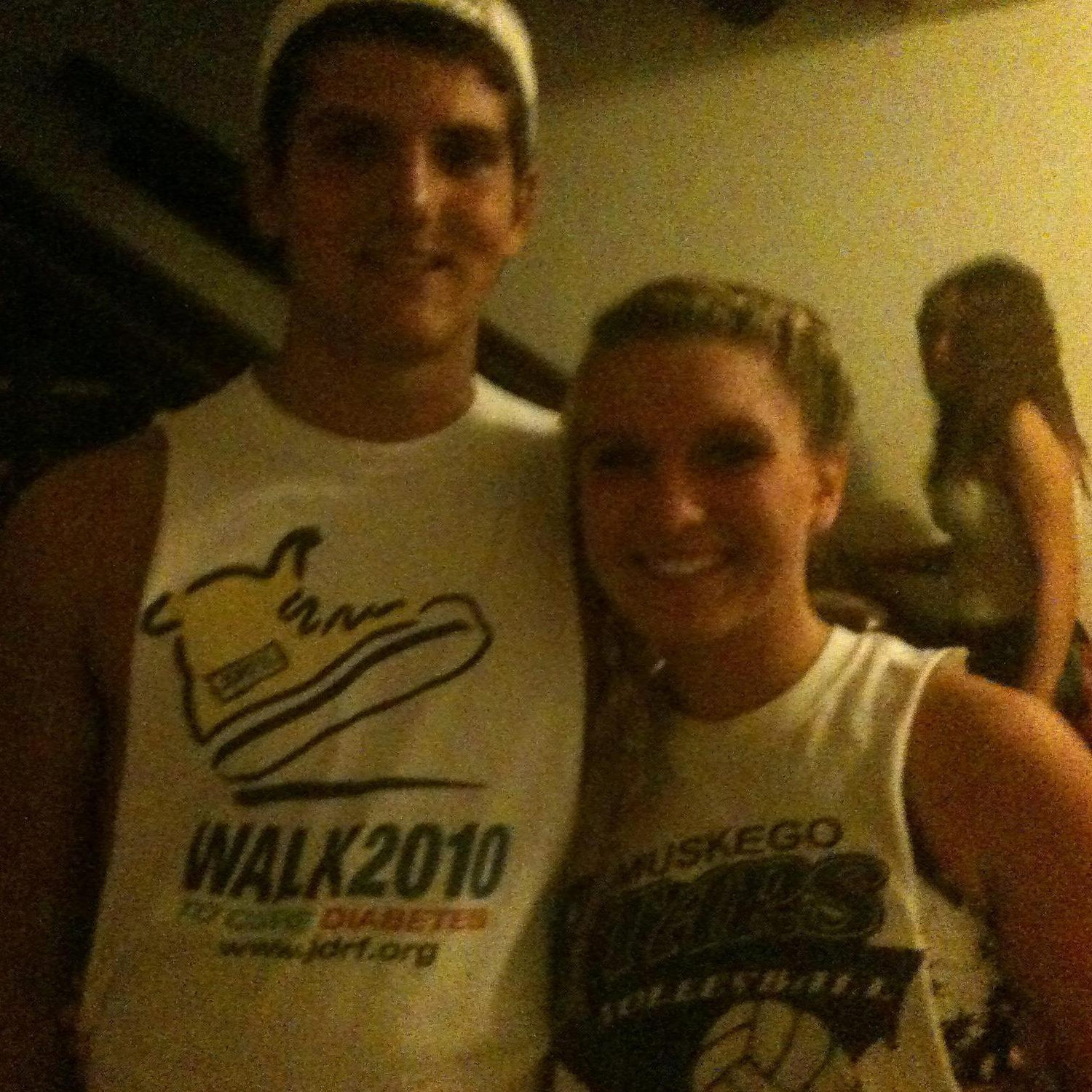 Our 1st pic! We weren't yet dating, but happened to run into each other at a foam party. I knew him as Maple Syrup Mike from a name game earlier in the week, to this day that is his name in my phone.