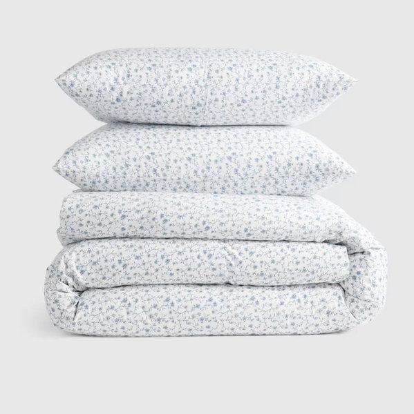 Classic Organic Percale Duvet Cover Set - Queen