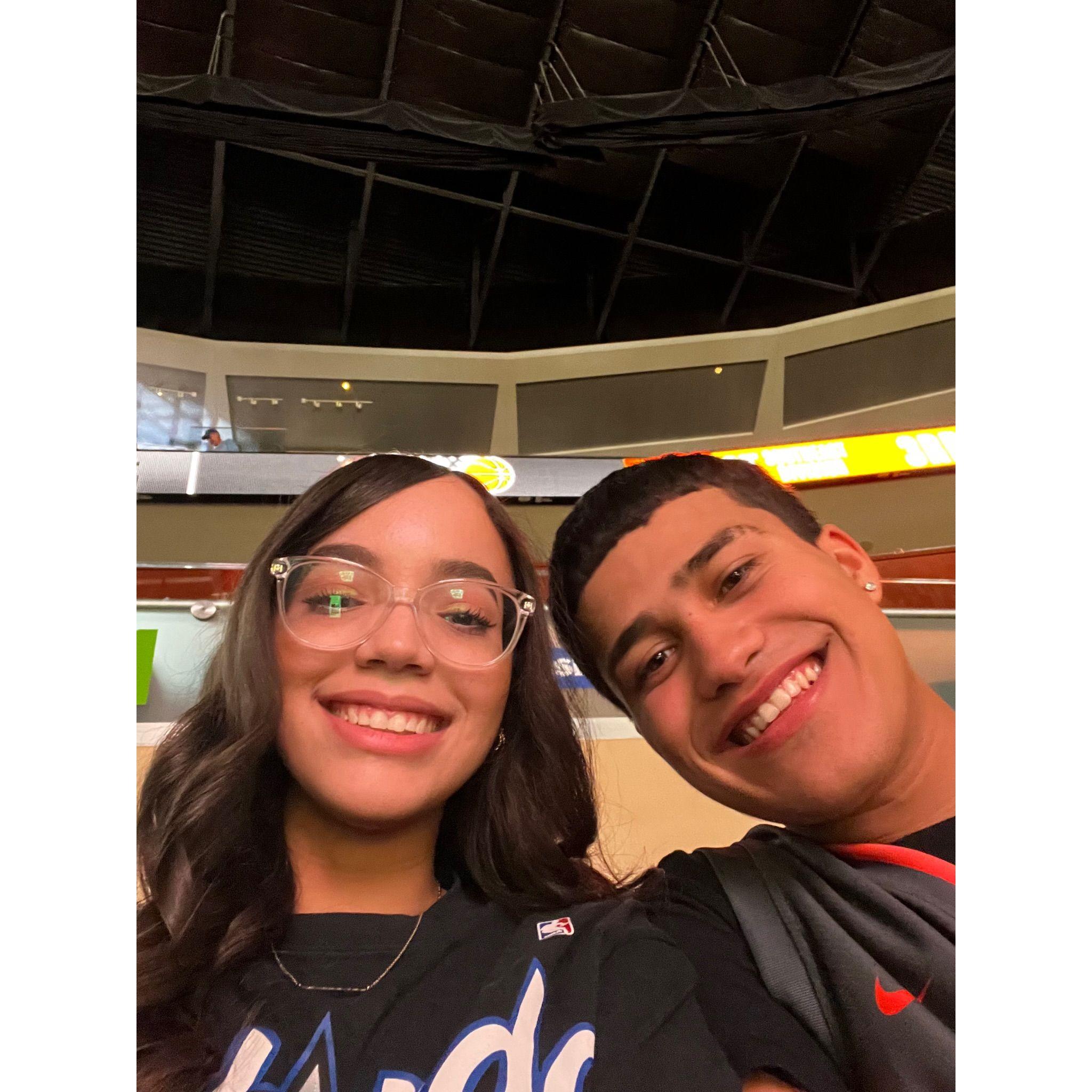 Our first Orlando Magic game together (Magic v Bulls)