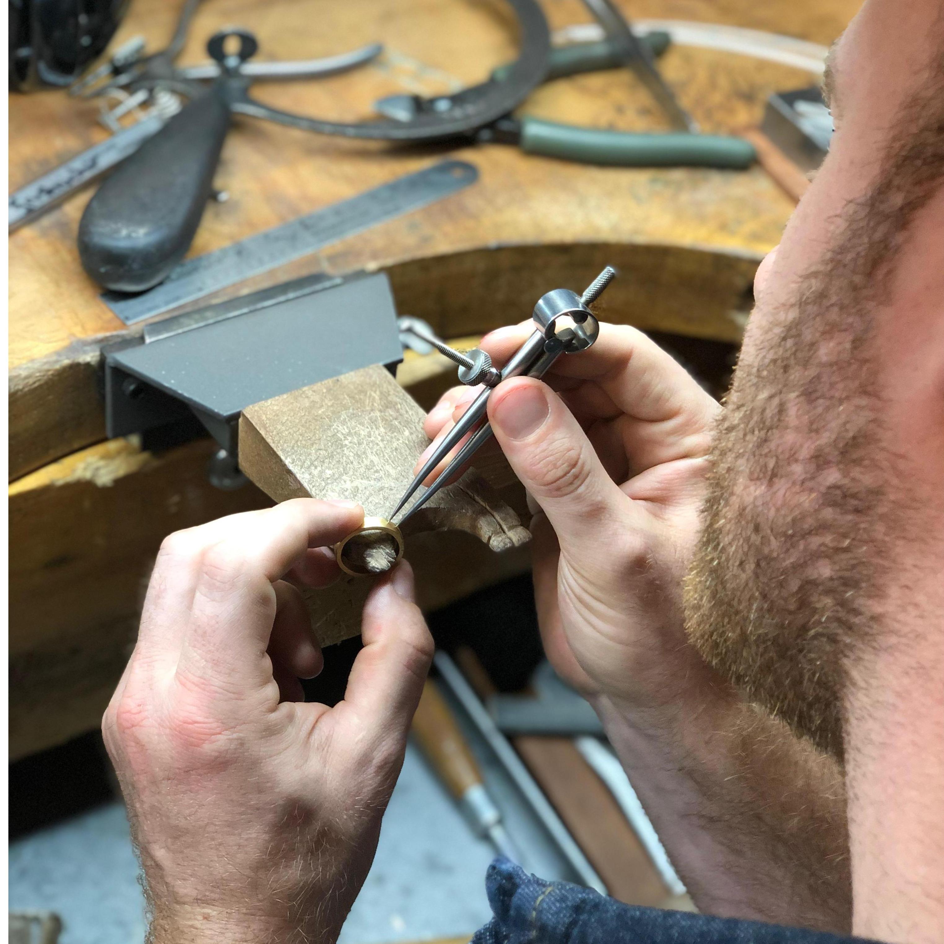 Marking out the engraving