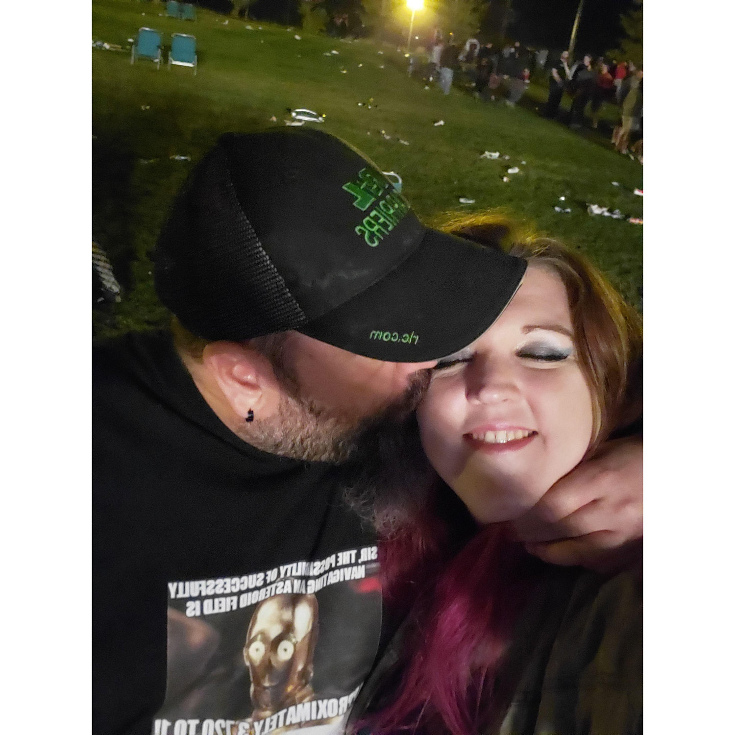 Getting a kiss at a concert
