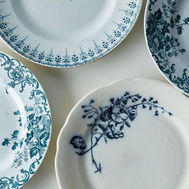 Mixed Vintage French Plates (Set of 4)
