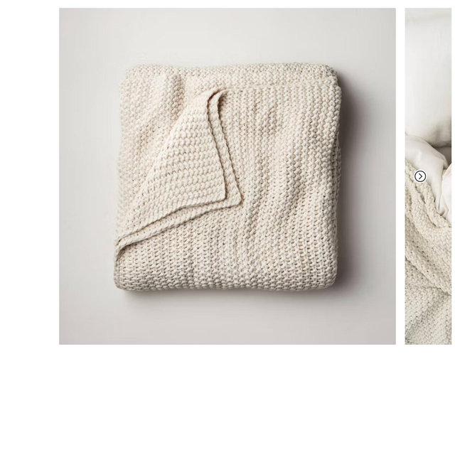 Chunky Knit Bed Blanket - Casaluna™ - King, Natural