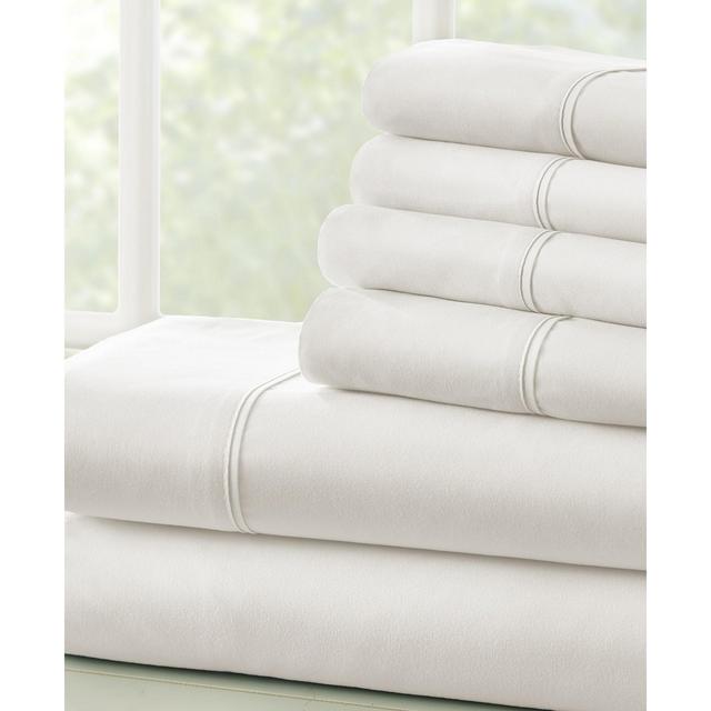 Solids in Style by The Home Collection 6 Piece Bed Sheet Set, King