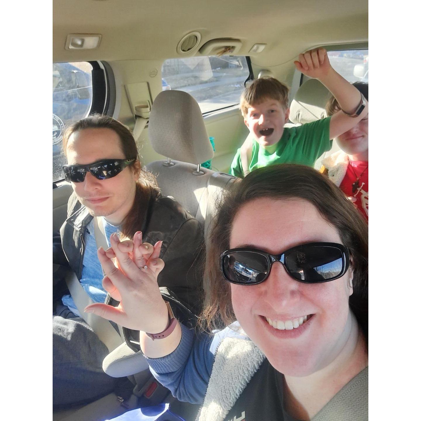 He proposed to me during the NH 2024 Total Eclipse. It was a perfect day! (PS thank you Charlotte and Peter again for the driving, sorry it was so long!)