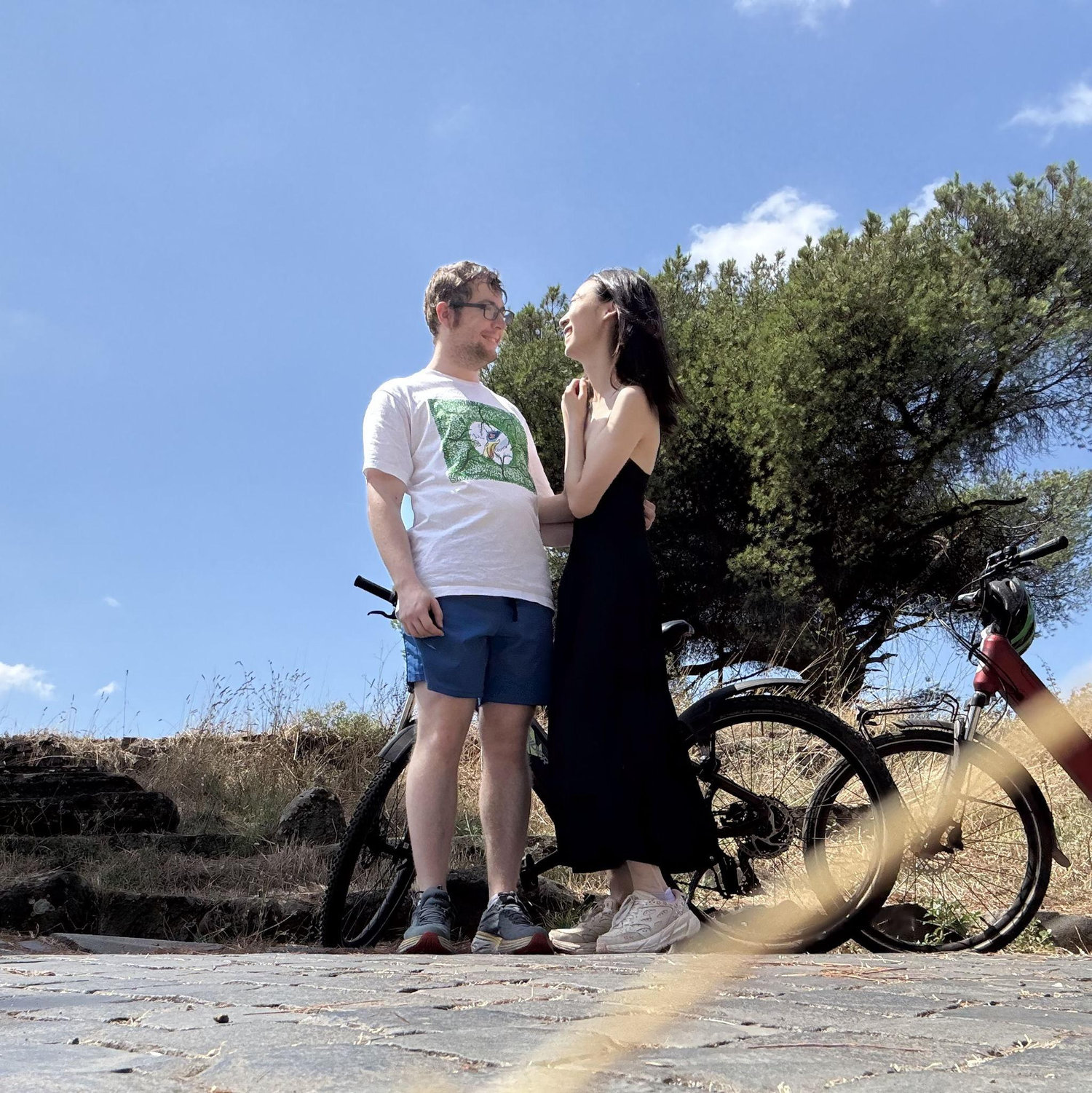 Ethan and Isabelle have perfected their self timer photos over the years.