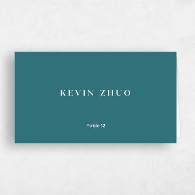 Blue Destination Wedding Place Card - Barcelona