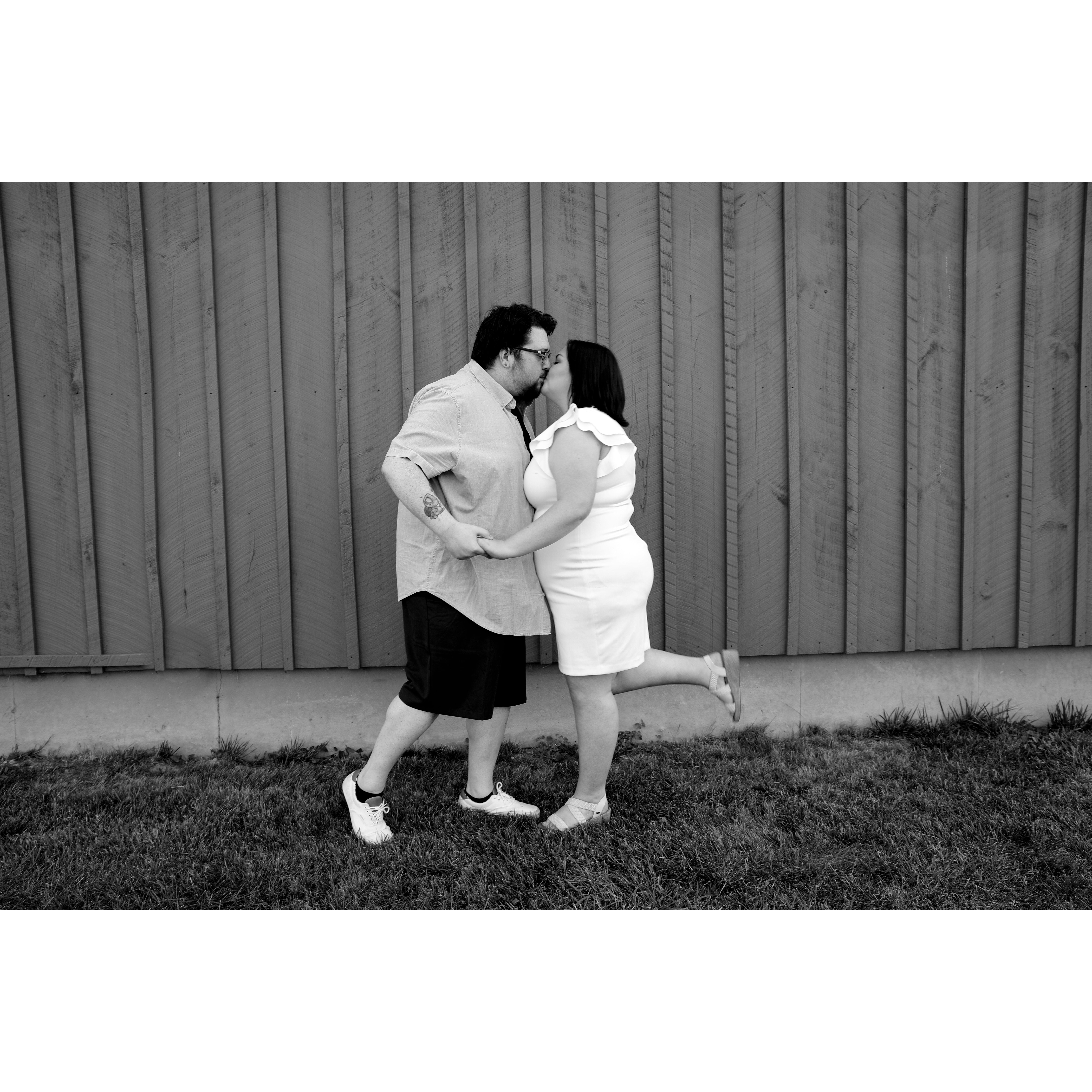 Engagement photoshoot at Sunset Ridge Lavender Farms. Photographer was Bloom Photography, LLC
