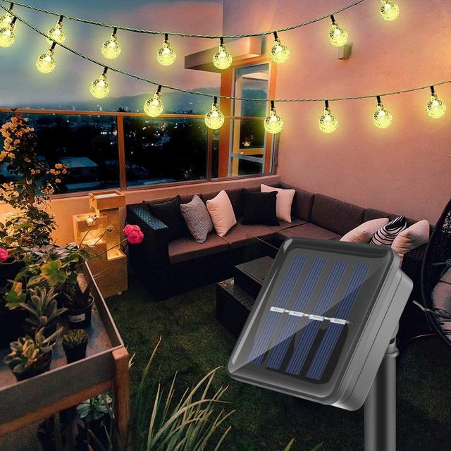 Lannister 260' Solar Powered 30 - Bulb String Light (End to End Connectable)