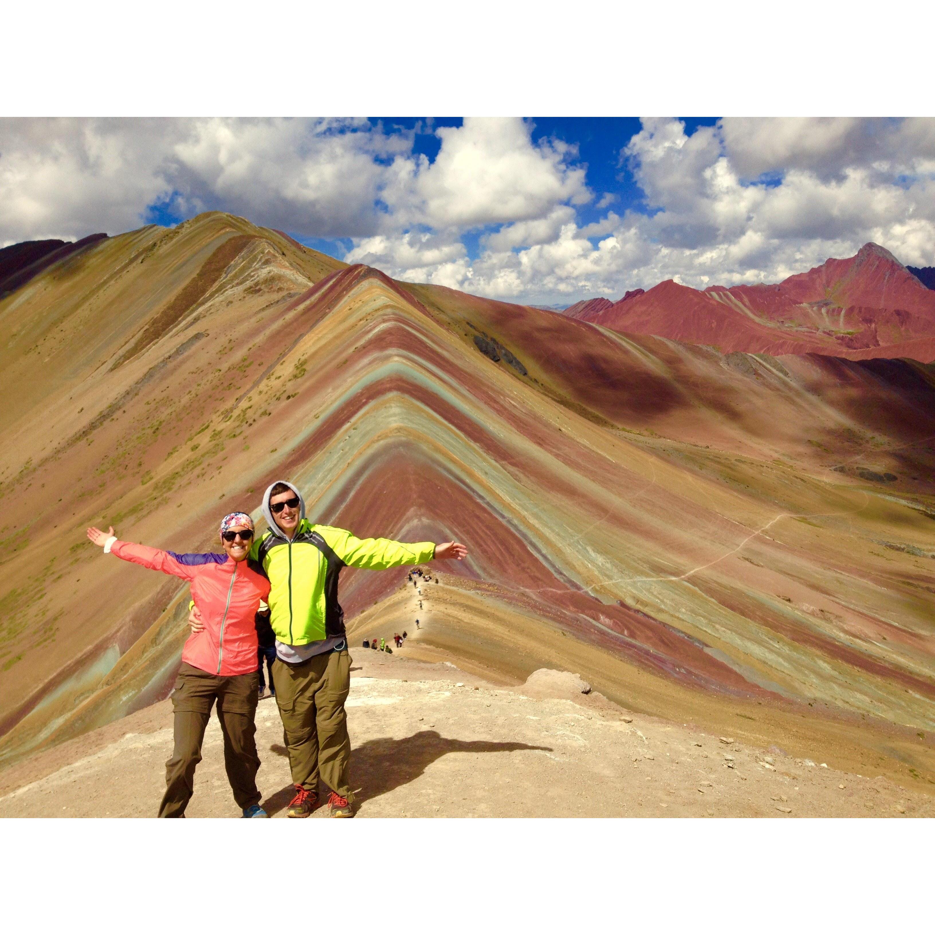 The rainbow mountains in Peru