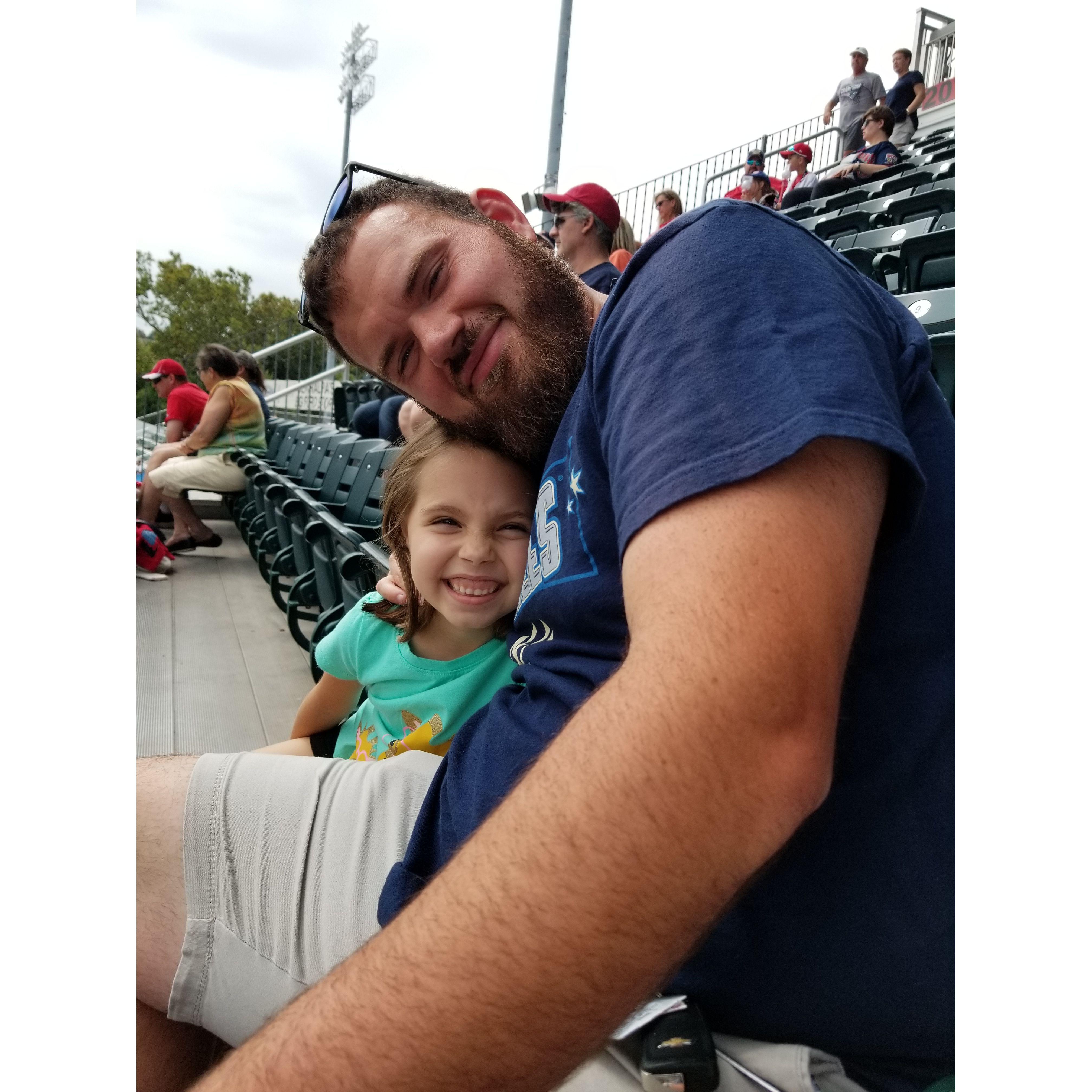 Girls first Harrisburg Senators game