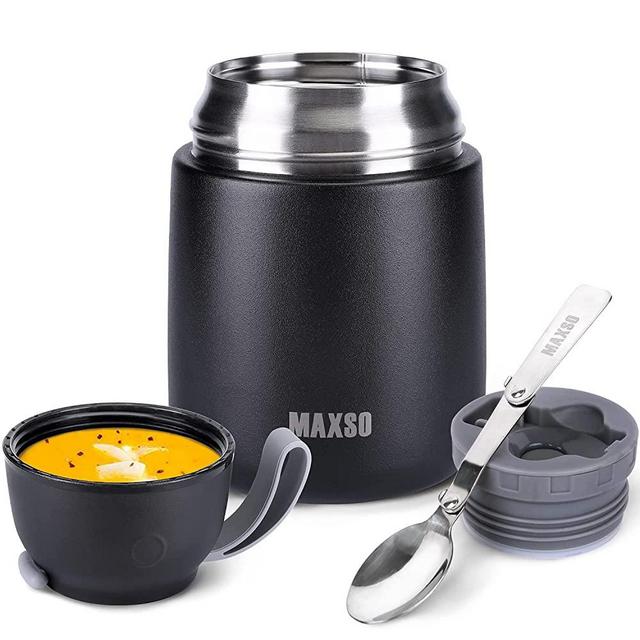 23.7oz Thermos Hot Food Container,Soup Thermos for Kids Adults Lunch Box,Insulated Vacuum Stainless Steel Hot Cold Food Jar with Spoon for School Office Travel