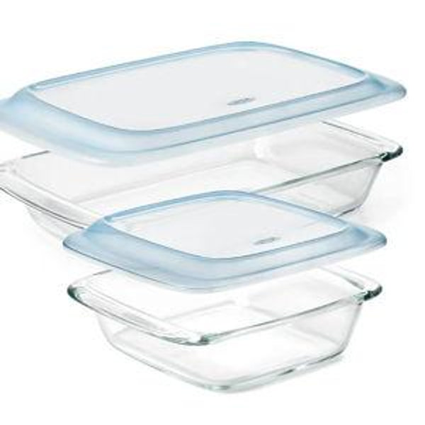 Glass Baking Dish with Lid (2.0 Qt) & Glass Baking Dish with Lid (3.0 Qt) Bundle