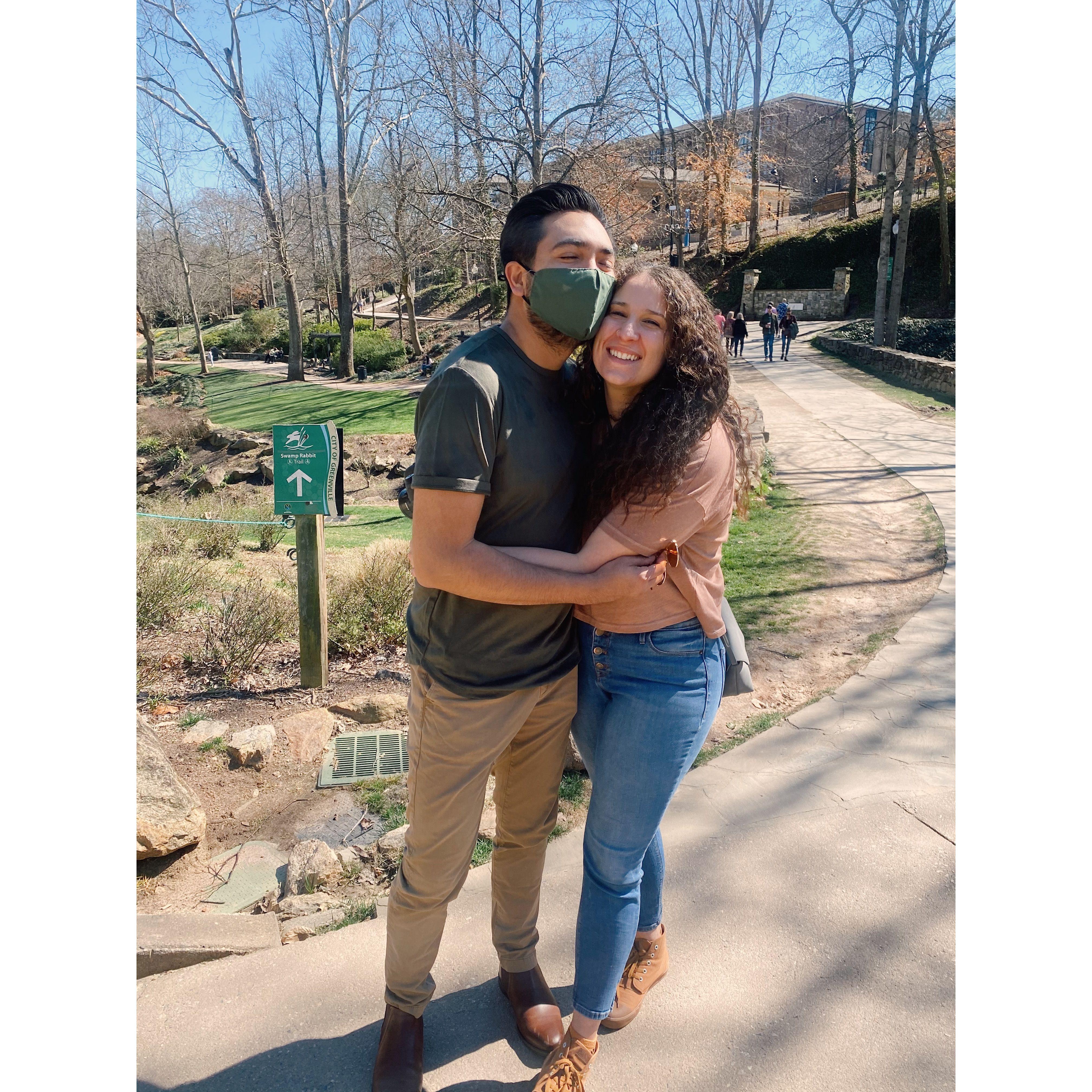 first roadtrip to Greenville together in the middle of the pandemic