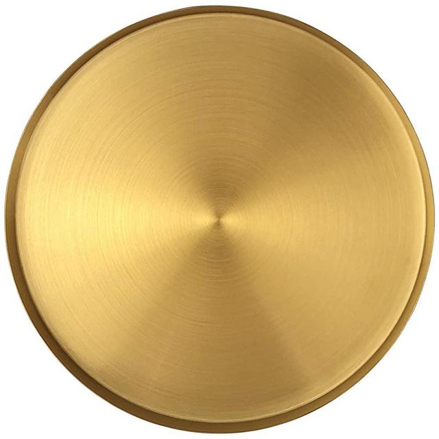 FREELOVE Gold Serving Tray, 12 in. Round Tray Stainless Steel Platter Bathroom Sink Vanity Trays Cosmetics Jewelry Organizer Towel Tray Tea Tray Decorative Tray (Brass, Round 12 inch)