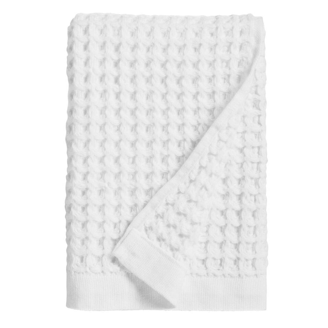 White Waffle Weave Cotton Hand Towel - World Market