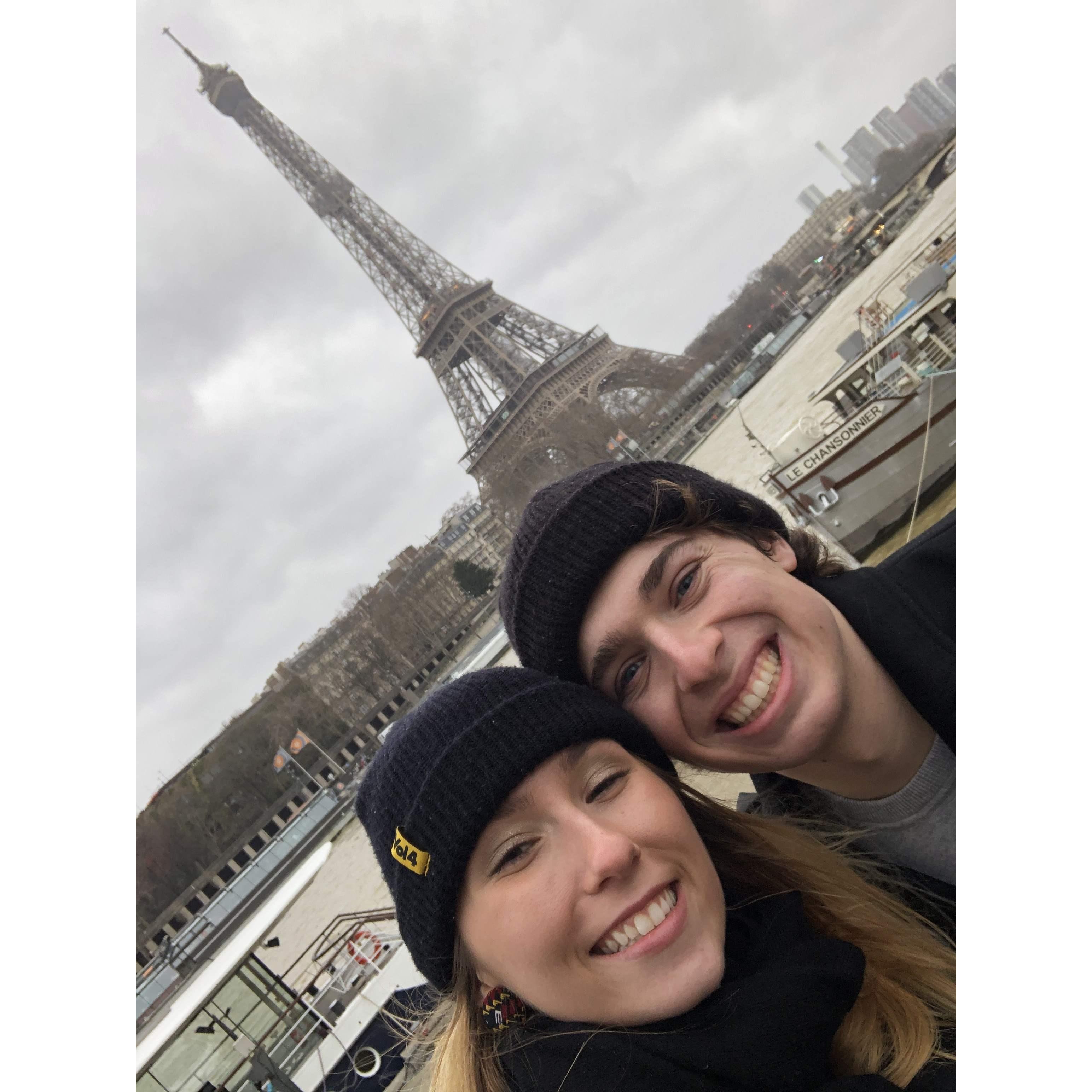 Seeing the Eiffel Tower together in Paris