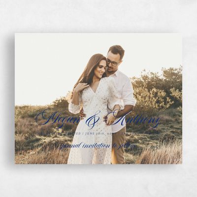 Dark Blue Wedding Save the Date - Jessenia Photo
